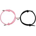 thumbnail image 1 of Pulsera magnética para parejas (amor en negro y rosa), pulsera de pareja como regalo para un novio o una novia, una mujer y tu amante, 2, 1 of 5