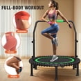thumbnail image 5 of Rebounder Trampoline 40" for Adults 400LBS Heavy Duty Mini Fitness Trampoline with 4 Level Adjustable Handle Foldable Waterproof Indoor Outdoor Exercise, 5 of 10