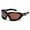 Brown Lens, variant on Large Padded Foam Wind Resistant Clear Sunglasses Motorcycle Riding Glasses