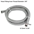 thumbnail image 4 of Car Auto Stainless Steel Braided Mesh Hose 3.3ft 3/8" AN6 Fuel Hose Oil Gas Line Silver Tone, 4 of 6