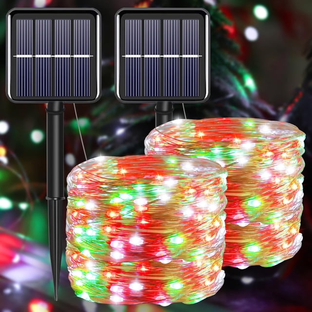 Luces solares navideñas YAOZHOU 200 LED 20 m IP67 a prueba de agua