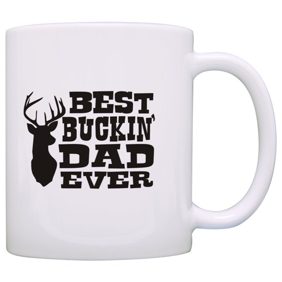 ThisWear Father's Day Gift Best Buckin Dad Ever Country Deer Hunting Gag Gift 11 ounce Coffee Mug