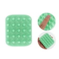 thumbnail image 4 of Unique Bargains 1 Pc Square Hair Shampoo Brush for Head Massage 3.35"x2.76"x2.44" Green, 4 of 6