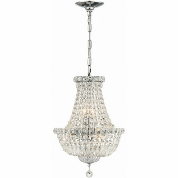 ROS-A1006-CH-CL-MWP Crystorama Lighting Roslyn - 5 Light Mini Chandelier-18 Inches Tall and 12 Inches Wide     -Traditional Installation
