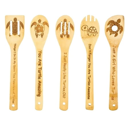 

TERGAYEE Carving Spatula Spoons Set Slotted Spoon 5PC Tableware Gift Kitchen Tools Set Include Slotted Spatula Spoon Turner Ladle Tong Whisk Kitchen Utensils Set