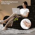 thumbnail image 3 of Ovios Bean Bag Chair Oversized Giant Lazy Floor Sofa Togo Couch for Adults and Kids Plush Faux Cloud Fireside Chair for Living Room Bedroom Dorm Office,Black, 3 of 9