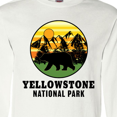 thumbnail image 4 of Inktastic Yellowstone National Park with Bear Mountains and Trees Cricle Long Sleeve T-Shirt, 4 of 5
