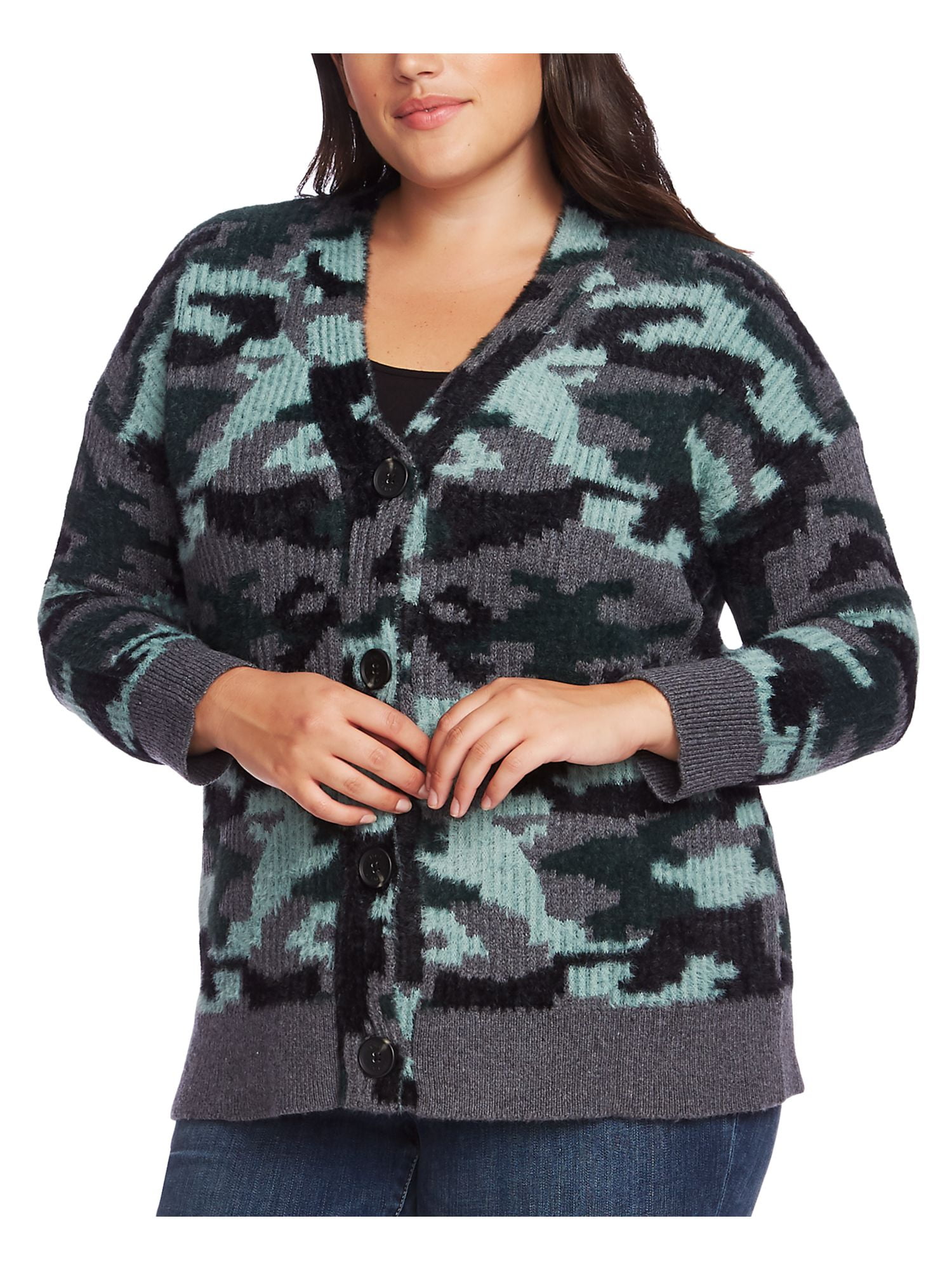 vince camuto camo sweater