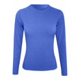thumbnail image 4 of T-shirt à Manches Longues Extensible Col Rond Côtelé pour Femmes, Polyester, avec Design Plissé devant, 4 of 4