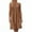 Brown, variant on Women's Casual Sleeveless Linen Dress, Round Neck Loose-Fit Summer Sundress with Pleated Solid Design, Flowy Lightweight Midi Dress for Beach Vacation, Daily Wear and Spring Outings