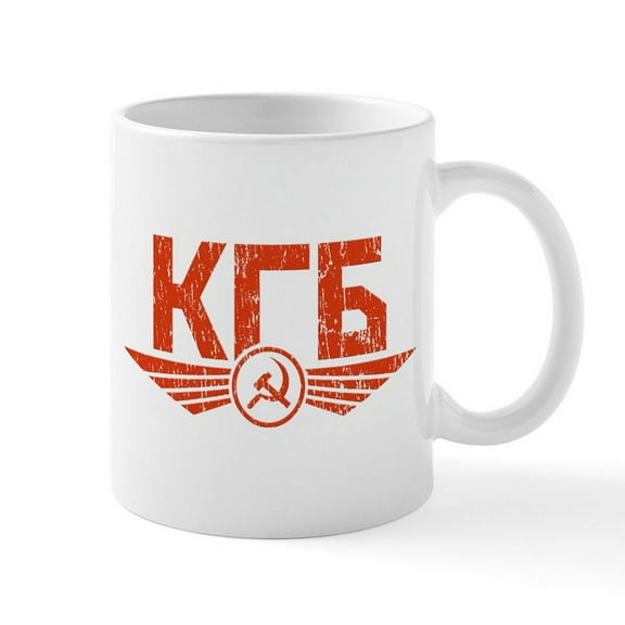 CafePress - KGB Emblem Red Mug - 11 oz Ceramic Mug - Novelty Coffee Tea Cup