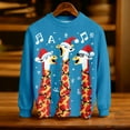 thumbnail image 4 of Byoo Christmas Toddler Boys Sweatshirt Giraffe Graphic Round Neck Knited Ribbed Top Holiday Casual Xmas Pullover Shirt, 4 of 5