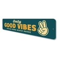 thumbnail image 4 of Only Good Vibes Novelty Decor, Metal Wall Sign - 4x18 Inches, 4 of 4