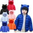 thumbnail image 4 of Baby Girls Winter Coat Baby Boys Puffer Coat Cute Bear Ears with Hoods Zipper Windproof Jacket Outwear for Kids Baby Boys Toddler Winter Jacket Baby Boy Clothes 12-24 Months, 4 of 4