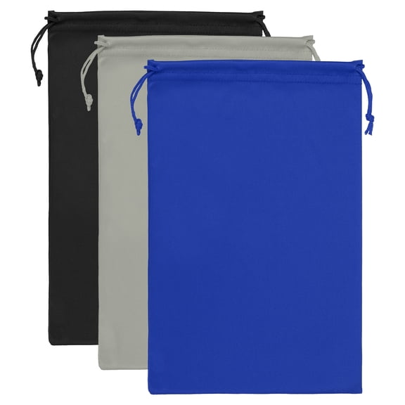 Uxcell Ski Goggle Bag, 3 Pack Microfiber Snow Goggles Case Sleeve, Black, Blue, Gray