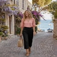 thumbnail image 4 of Linen Capri Pants Women 2026 Spring Summer Casual Lightweight Petite Elastic Waist Straight Leg Capris with Pockets Black 2XL, 4 of 7