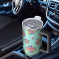 thumbnail image 6 of 40oz Pioneer Flower Floral Print Pattern Insulated Tumbler with Handle, BPA-Free Leak Proof Lid and Straws, Double Wall Vacuum, Hot 12h/Cold 34h, 6 of 6