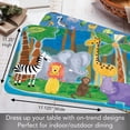 thumbnail image 3 of CounterArt "Jungle Friends" Childs Reversible Rectangular Tabletop Placemat 4 Pack, 3 of 8