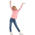 thumbnail image 5 of Cudlie Toddler Girls’ 5-Pack Long Sleeve Tees, Cotton Blend Crewnecks in Stylish Modern Colors, Sizes 12M–4T, 5 of 13