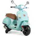 thumbnail image 1 of Costway Licensed VESPA 12V Kids Electric Motorcycle with Music Horn Story Training Wheels Green, 1 of 10
