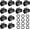 12packs ball valve, variant on 12 PCS 3/4'' Plastic Garden Hose Shut Off Valve,Water hose Shut-Off Ball Valve Thread Connector Coupling for Telescopic Water Pipe Water Gun Valve Control Standard 3/4'' Thread Connector Coupling
