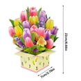 thumbnail image 2 of Weloille 3D Mothers Day Greeting Card, Flower Bouquet Stand Design Blessing Card with Handmade Envelope for Mothers Day Birthday Thanksgiving Holiday Gift, 2 of 8