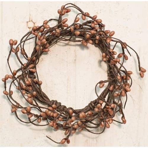CWI Gifts Pip Twig Wreath Rings - 3.5 inch - Wreath Decor for Front Door and Candle Decorating - Teastain