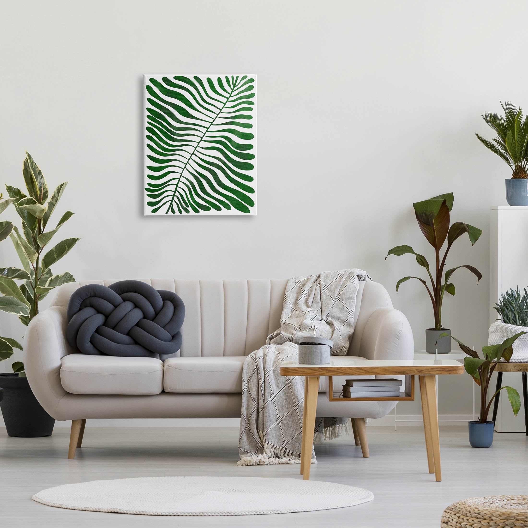 Abstract Fern Botanical Leaf Botanical & Floral Graphic Art Gallery Wrapped Canvas Print Wall Art