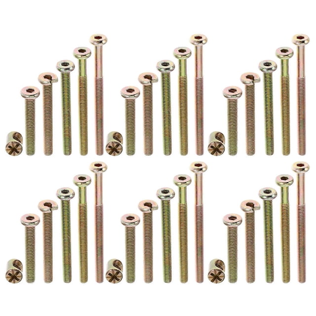 Bed Screws Furniture Screws Replacement Set for Repairing 51Pcs Kit