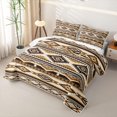 thumbnail image 3 of Homewish Aztec Geometric Rhombus Twin Quilt Set,Vintage Brown Boho Twin Coverlet Set,2 Pieces, 3 of 7