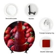 thumbnail image 4 of Kdxio Berry Infused Refreshment Bone China Decorative Plate Ceramic Decorative Plate for Home Office Wall Stand Decorative Plates for Home Bedroom-8in, 4 of 6