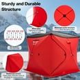 thumbnail image 4 of Jocisland Insulated Ice Fishing Tent, 3-4 Person Pop-Up Ice Shanty with Waterproof Oxford Exterior, Rain Cover, Vent, Anchors, Ropes and Carry Bag, 4 of 9
