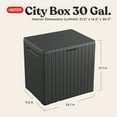 thumbnail image 3 of Keter City Outdoor 30 Gallon Durable Resin Outdoor Deck Box for Storage Organization, Gray, 3 of 16