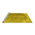 thumbnail image 2 of Ahgly Company Machine Washable Indoor Rectangle Abstract Yellow Contemporary Area Rugs, 8' x 10', 2 of 4