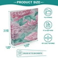 thumbnail image 5 of 3 Ring Binder 1.5 inch Round Rings with Interior Pockets Binders Organizer Office School 2Pack Soft Pink Peony Pattern, 5 of 10