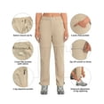 thumbnail image 3 of Little Donkey Andy Women's Convertible Zip Off Pants Quick Dry Stretch Hiking Travel Camping Pants Khaki XL, 3 of 8