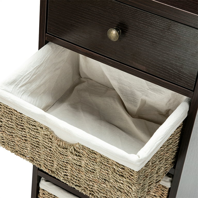 Home Collection Wicker Storage Cabinet With Drawer And 59% OFF