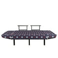 thumbnail image 3 of Prehistoric Country Futon Couch, Symmetric Star United States Independence Freedom Theme, Daybed with Metal Frame Upholstered Sofa for Living Dorm, Loveseat, Dark Blue White and Ruby, by Ambesonne, 3 of 4