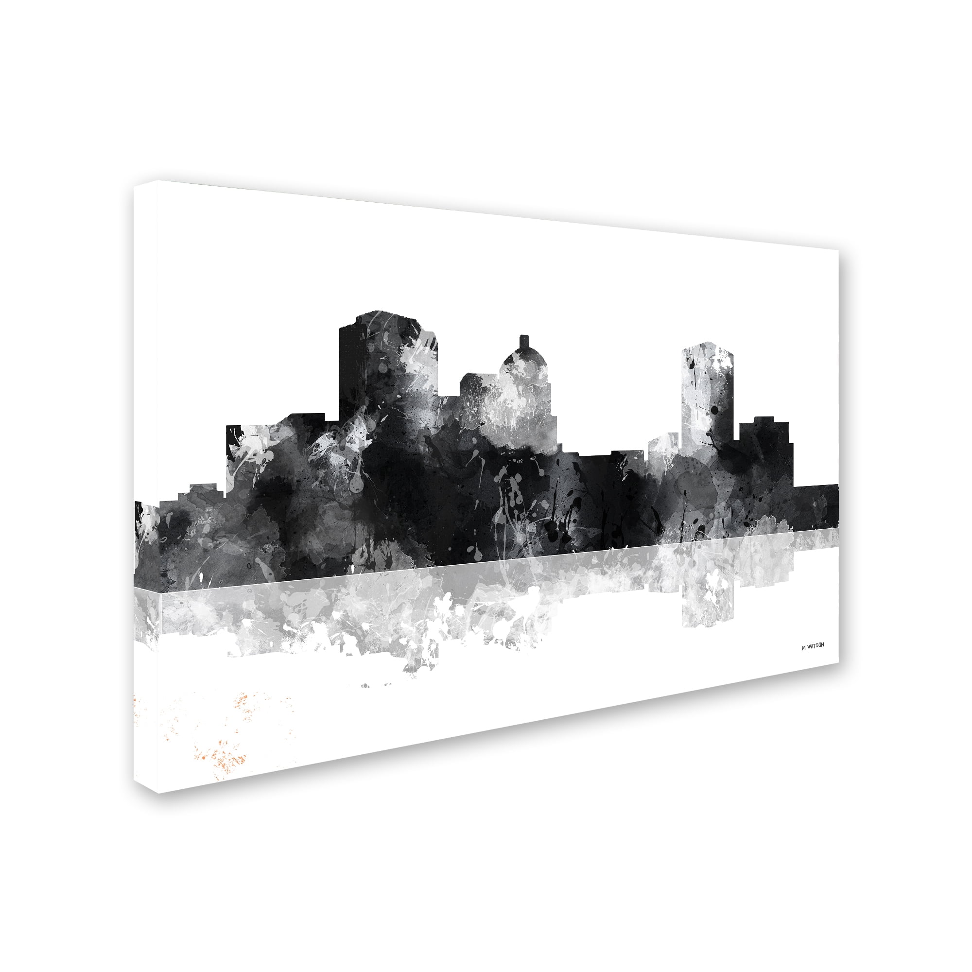 Trademark Fine Art "Montgomery Alabama Skyline BG-1" Canvas Art by Marlene Watson