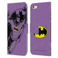 thumbnail image 1 of Head Case Designs Officially Licensed Batman DC Comics Logos Purple Leather Book Wallet Case Cover Compatible with Apple iPhone 6 Plus / iPhone 6s Plus, 1 of 6