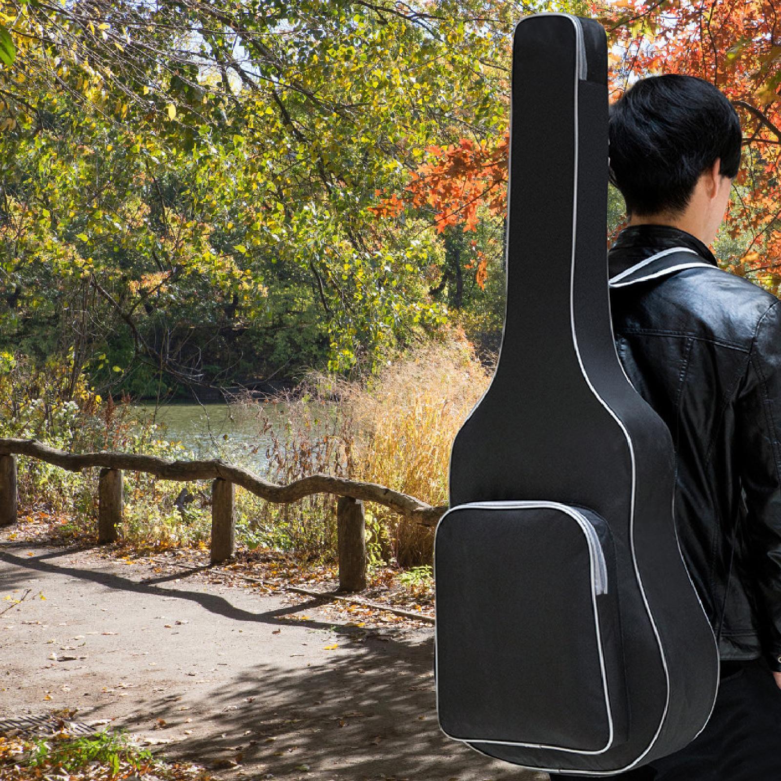 Acoustic Guitar Case Gig Bag Guitar Bag Padded Soft Protection Waterproof Material for 41 Inch Guitar Backpack