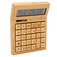 thumbnail image 2 of Calculadora de bambú Calculadora de función ecológica con batería alimentada por energía solar y pantalla LCD digital de 12 bits para la escuela, 2 of 5
