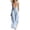 *Light Blue, variant on VBVC Women's Button Down Overalls with Pockets , Summer Wide Leg Jumpsuit For Women , Ladies' Casual Adjustable Strap Long Rompers,Army Green,S-2XL