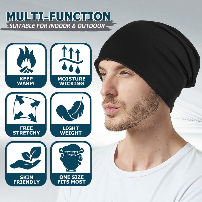 EINSKEY Cotton Slouchy Beanie Hat, Lightweight Oversize Skull Cap