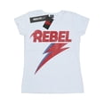 thumbnail image 1 of David Bowie Womens Distressed Rebel Cotton T-Shirt, 1 of 3