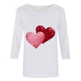 thumbnail image 4 of ZAVAZ Valentine Day Shirts for Women Love Heart Graphic Tees Shirt 3/4 Length Sleeve Blouse Cute Crewneck Pint Pullover Tops Funny Gift 2025 Spring Outfits, 4 of 4