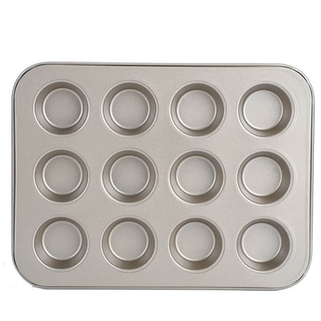 

12-Cup Cake Mold Cupcake Pan Bakeware For Home Bakeware Cupcake Kitchen Baking Cups Gold