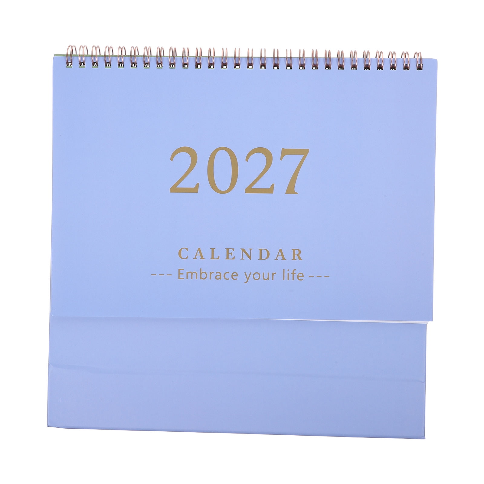 Amosfun 2027 Sky Desktop Standing Calendar with Tear-Off Daily Planner and Monthly View Organizer