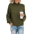 thumbnail image 1 of Suéter de otoño e invierno Suéter de Europa y Estados Unidos Suéter de cuello alto de línea gruesa para mujer, 1 of 6