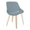 thumbnail image 6 of LumiSource Natural Wood, Blue Fabric Fabrico Chair - Set of 2, 6 of 8